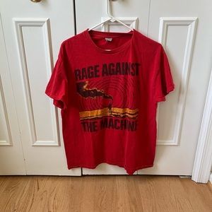 Large red Rage Against The Machine band t-shirt